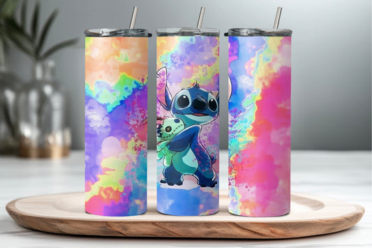 Colorful stitch tumbler