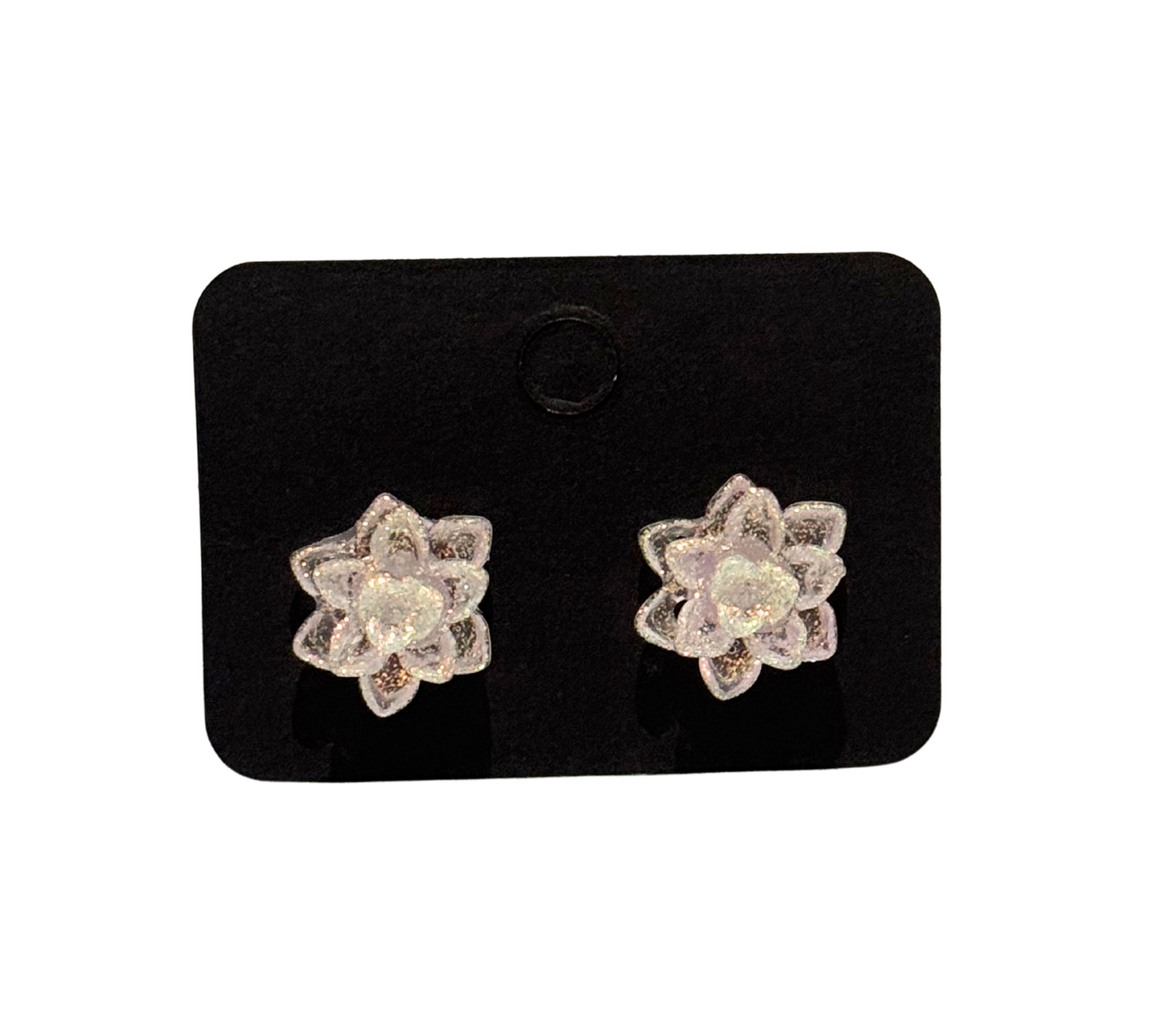 Flower sparkly earring