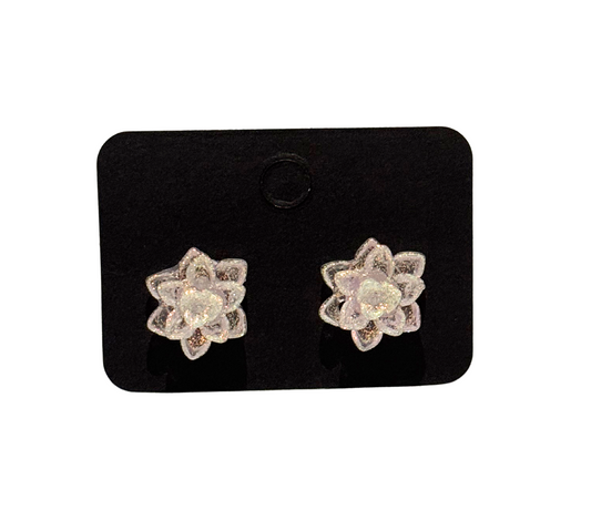 Flower sparkly earring