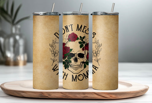 Momma skull tumbler