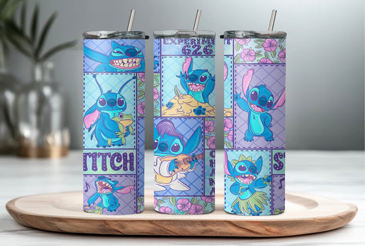 Collage stitch tumbler